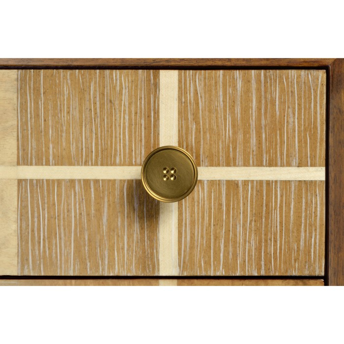 Pale Tartan Two-Drawer Nightstand