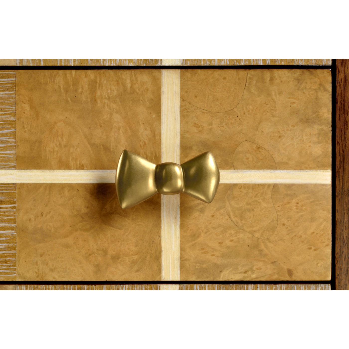 Pale Tartan Two-Drawer Nightstand