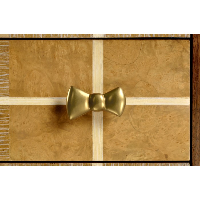 Pale Tartan Two-Drawer Nightstand