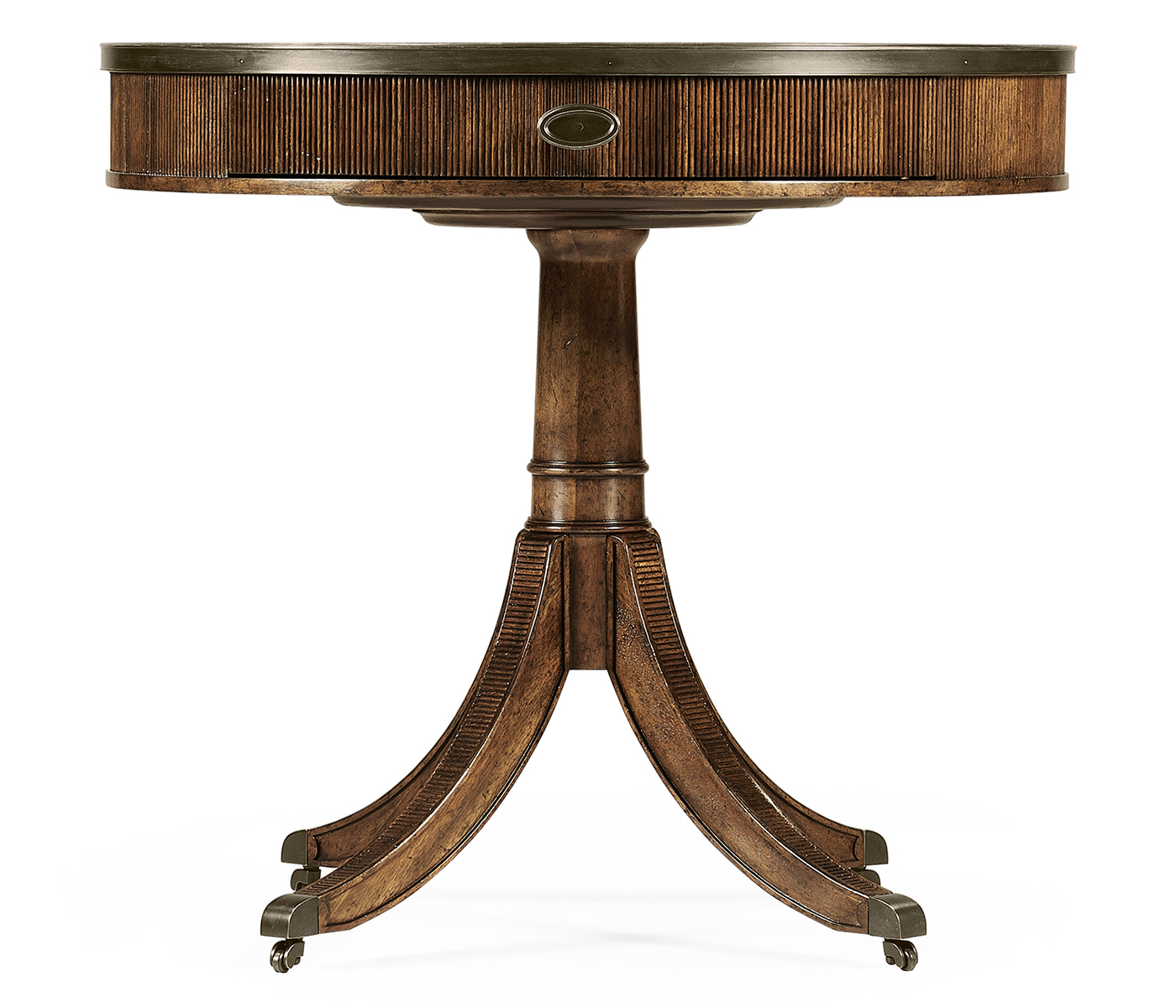 Drum Table with Reeded Edge