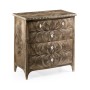 Small Bleached Mahogany Chest of Drawers with Bone Inlay