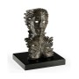 Antique Dark Bronze Mask Sculpture