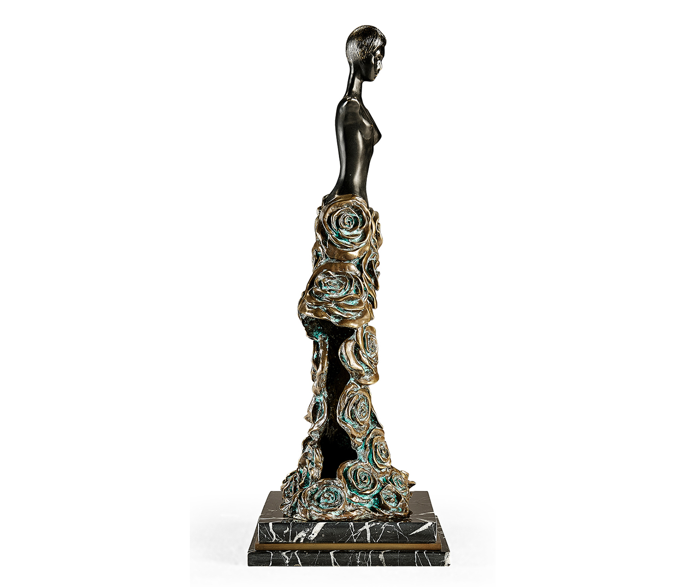 Antique Light Brown Brass Mod Statue