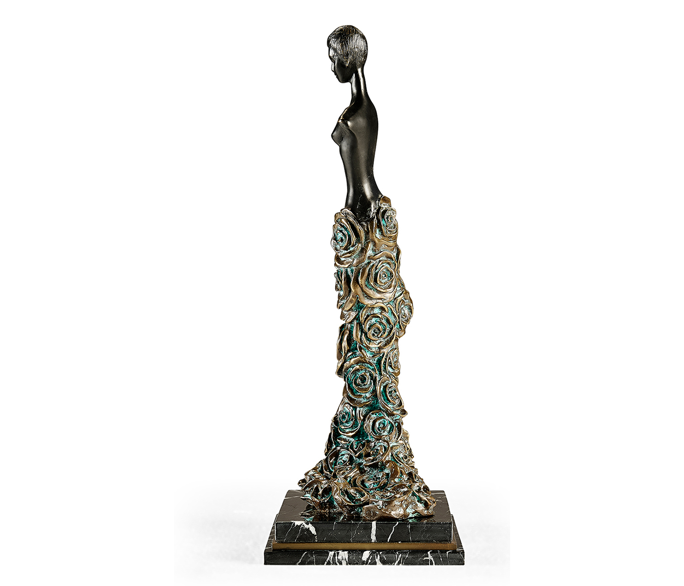 Antique Light Brown Brass Mod Statue