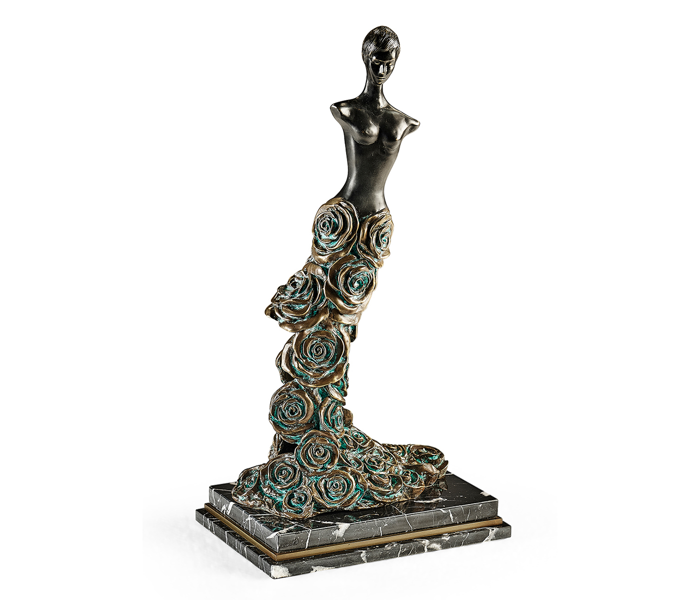 Antique Light Brown Brass Mod Statue