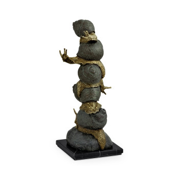 Dark Bronze Stacked Snails