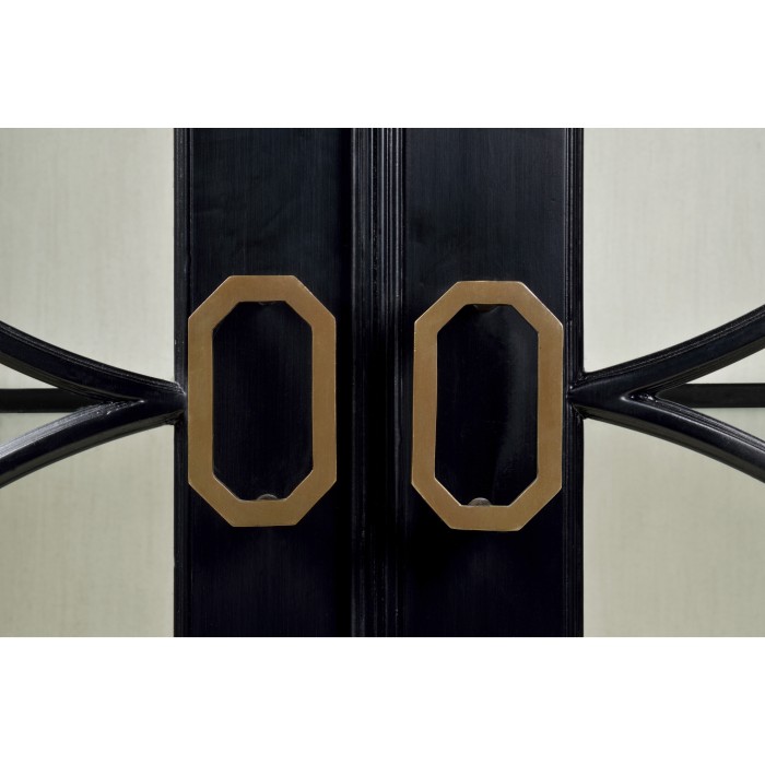 Formal Black Display Cabinet
