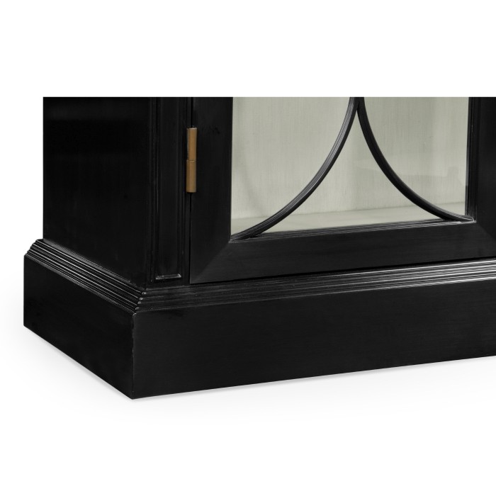 Formal Black Display Cabinet