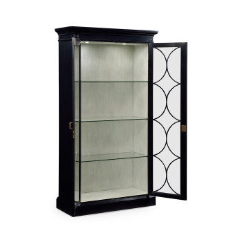 Formal Black Display Cabinet