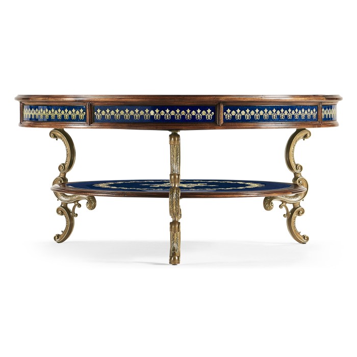 Lapis Blue Round Coffee Table