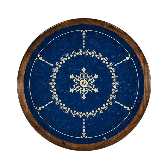 Lapis Blue Round Coffee Table