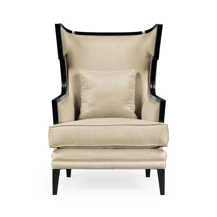 Biedermeier Greek Key Black Occasional Chair