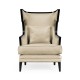 Biedermeier Greek Key Black Occasional Chair