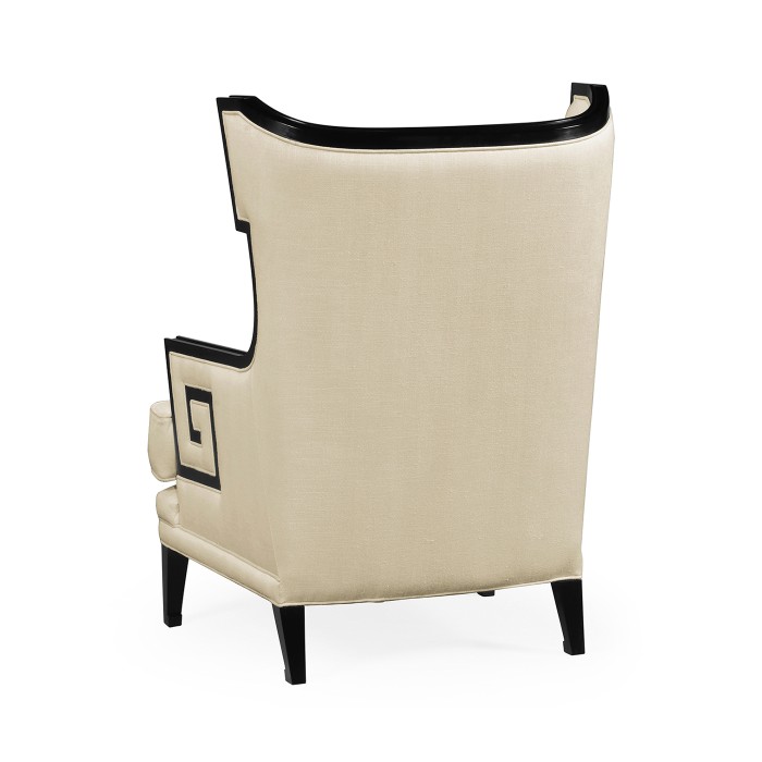 Biedermeier Greek Key Black Occasional Chair