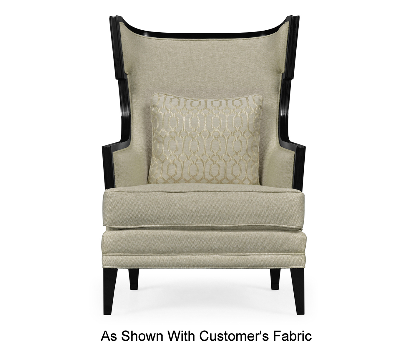 Biedermeier Greek Key Black Occasional Chair