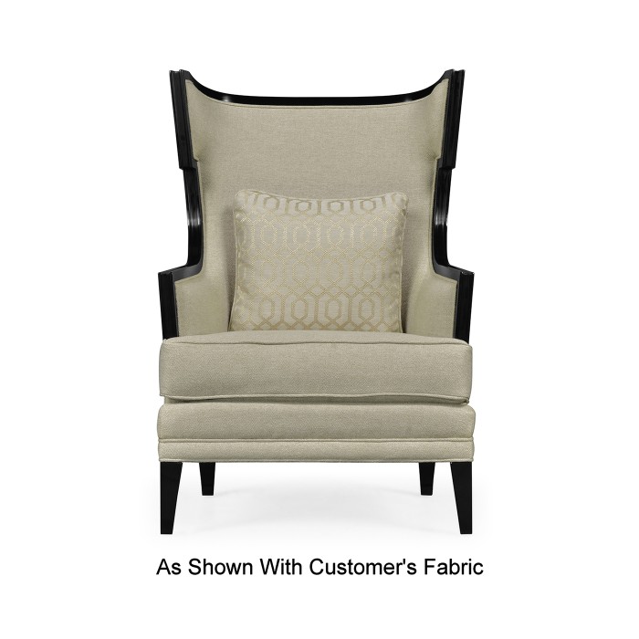 Biedermeier Greek Key Black Occasional Chair