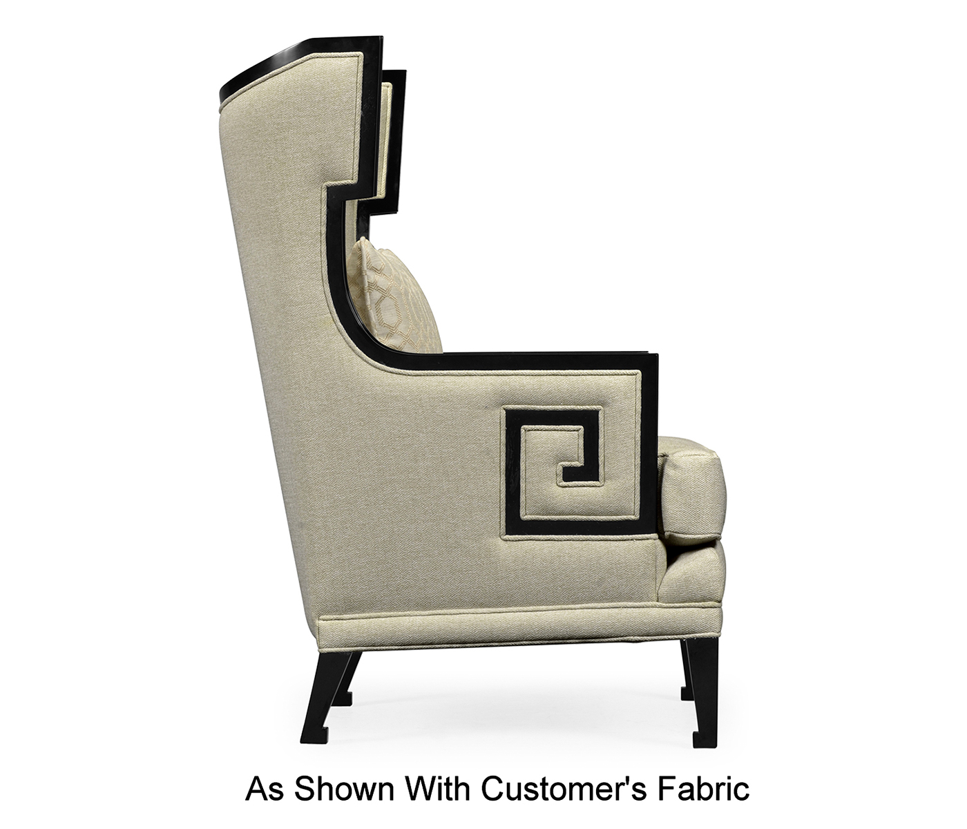 Biedermeier Greek Key Black Occasional Chair