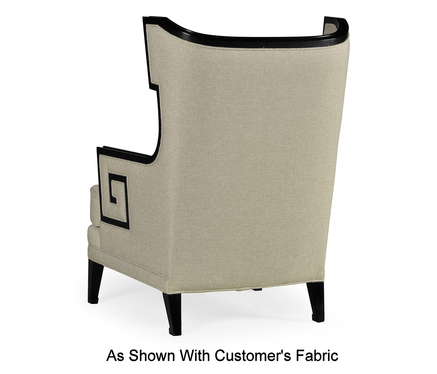 Biedermeier Greek Key Black Occasional Chair
