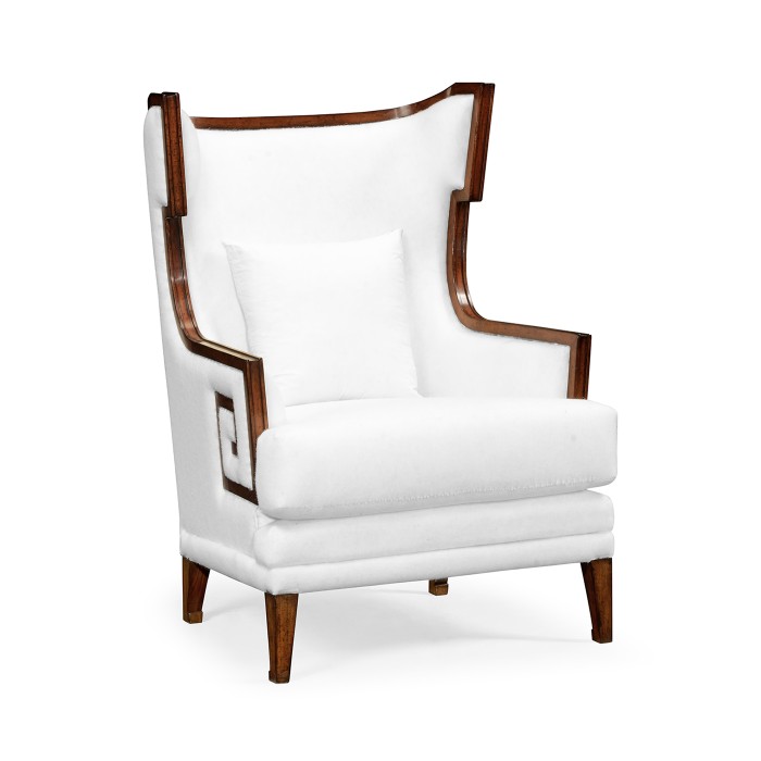 Biedermeier Greek Key Walnut Occasional Chair