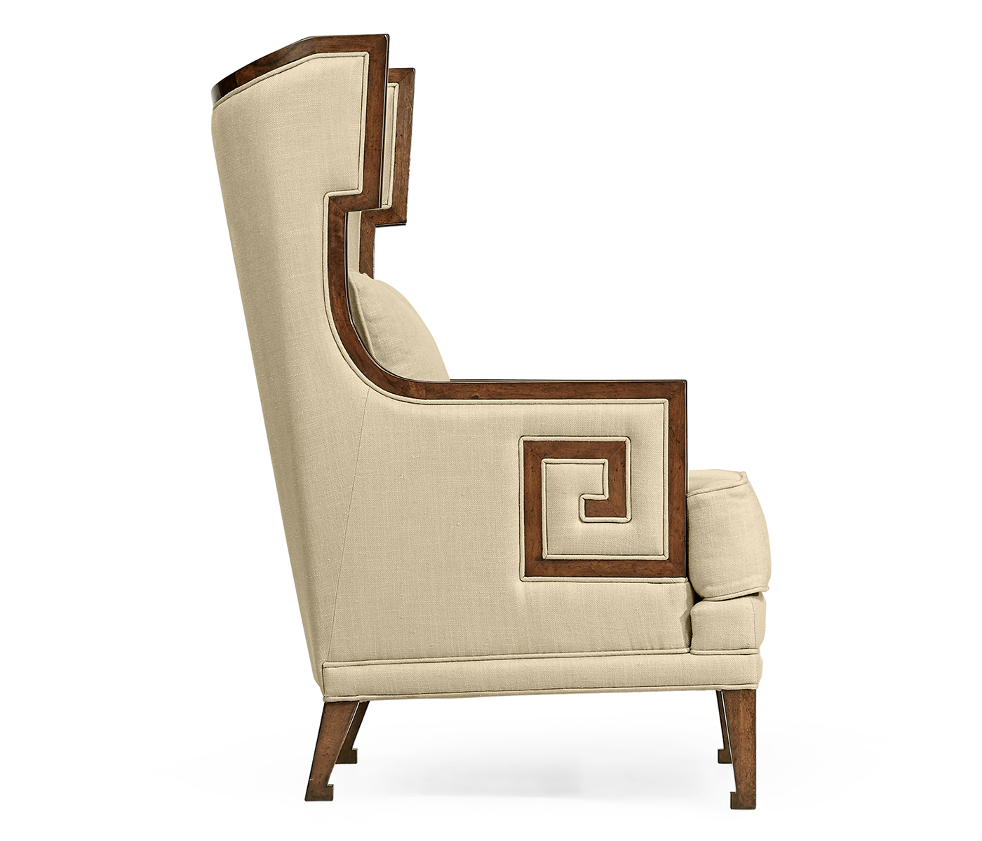 Biedermeier Greek Key Walnut Occasional Chair