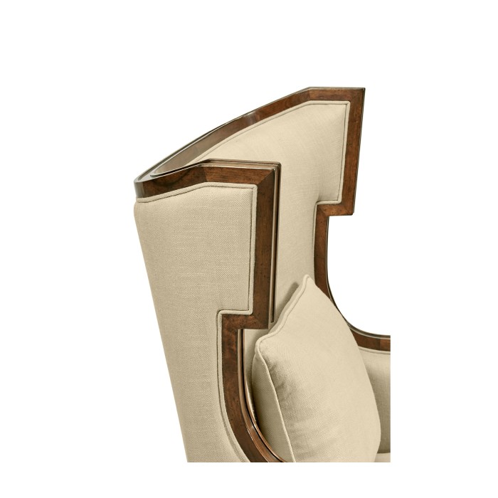 Biedermeier Greek Key Walnut Occasional Chair