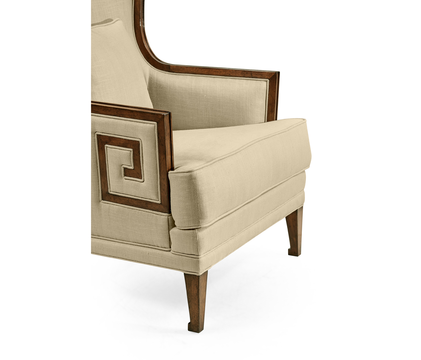 Biedermeier Greek Key Walnut Occasional Chair