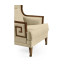 Biedermeier Greek Key Walnut Occasional Chair