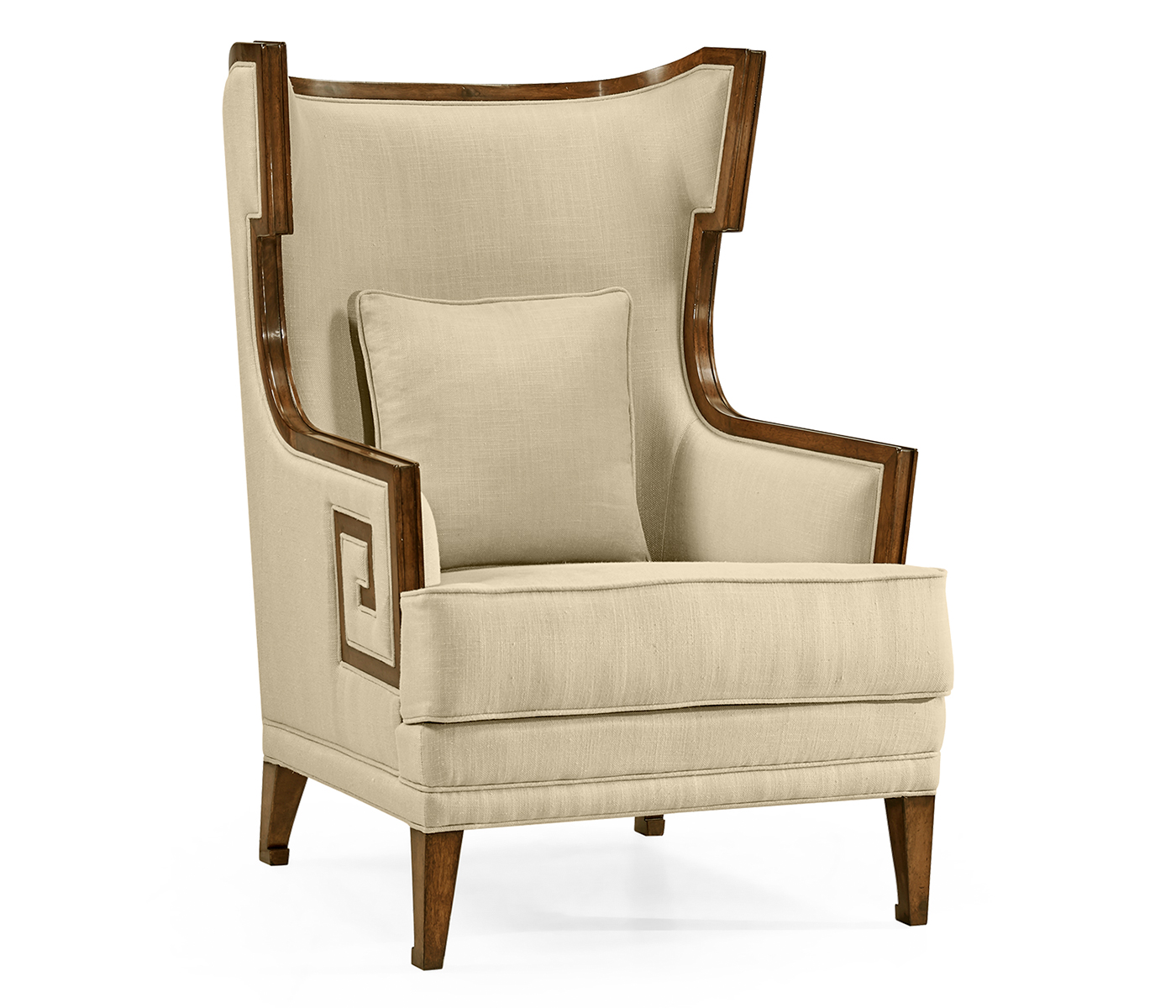 Biedermeier Greek Key Walnut Occasional Chair