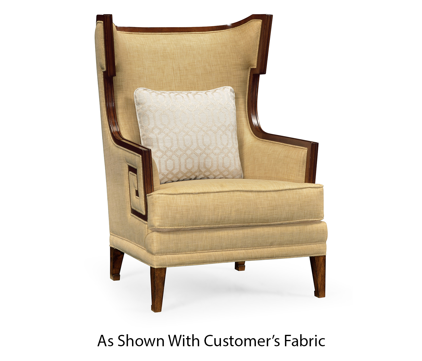 Biedermeier Greek Key Walnut Occasional Chair