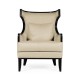 Biedermeier Greek Revival Formal Black Occasional Chair