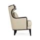 Biedermeier Greek Revival Formal Black Occasional Chair