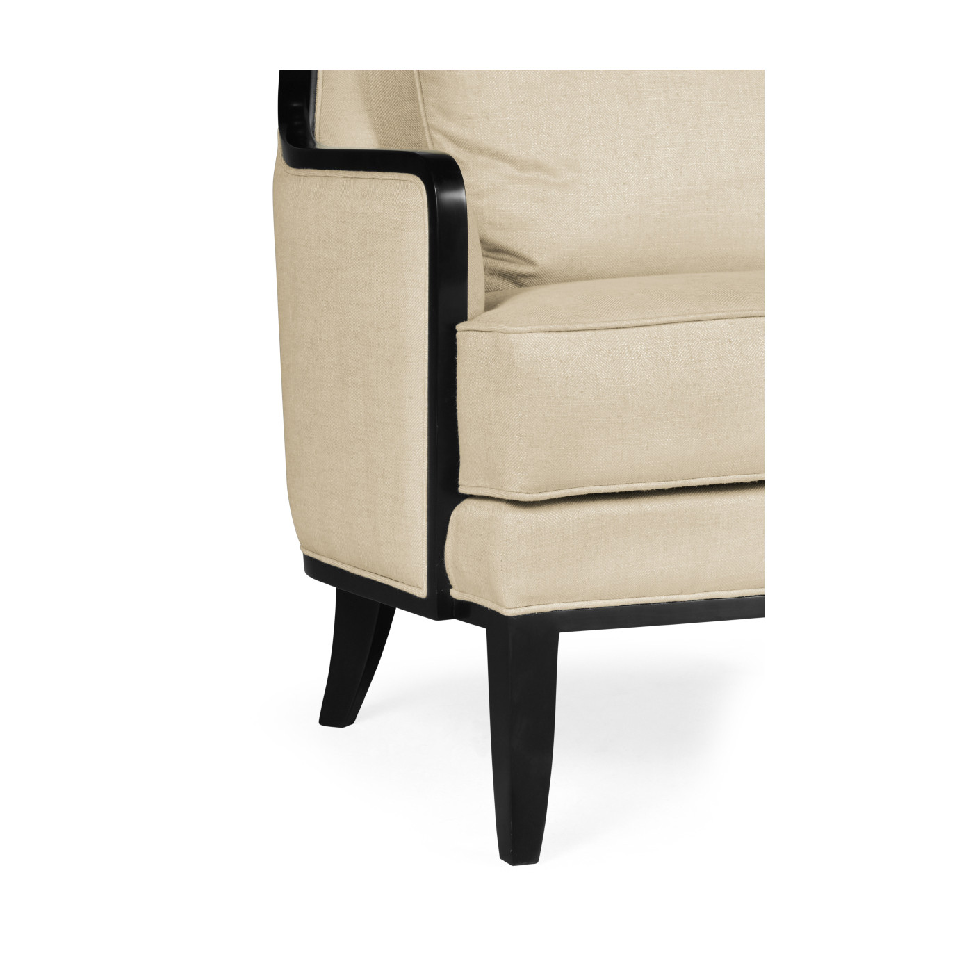 Biedermeier Greek Revival Formal Black Occasional Chair