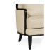 Biedermeier Greek Revival Formal Black Occasional Chair