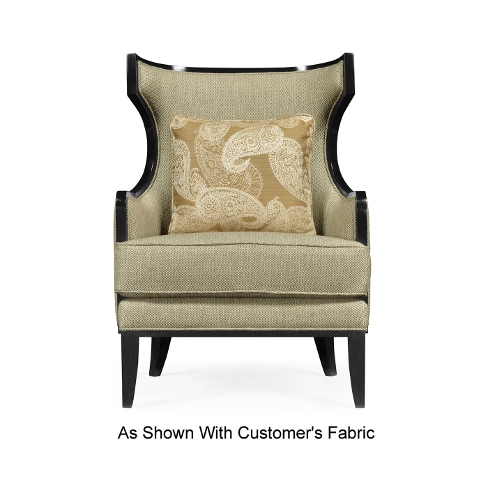 Biedermeier Greek Revival Formal Black Occasional Chair