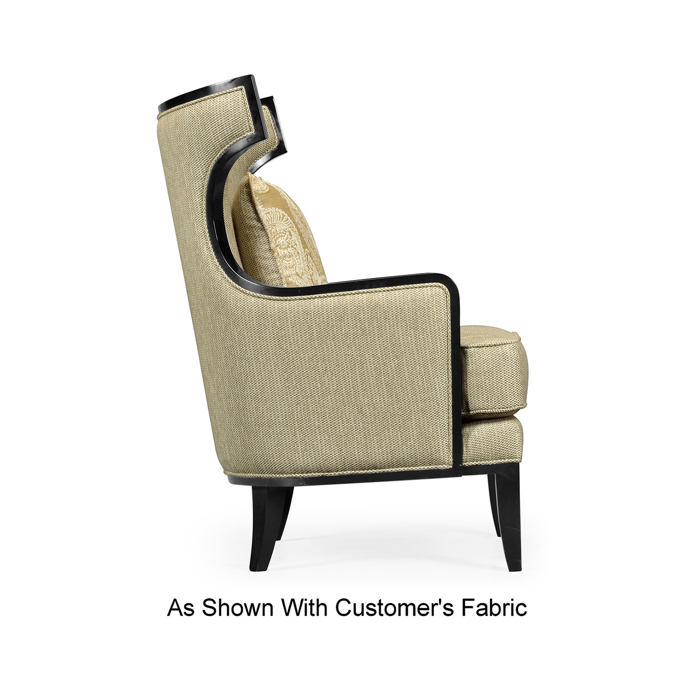 Biedermeier Greek Revival Formal Black Occasional Chair