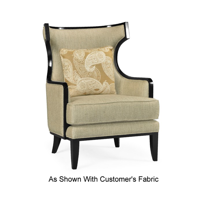 Biedermeier Greek Revival Formal Black Occasional Chair
