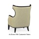 Biedermeier Greek Revival Formal Black Occasional Chair