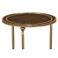 Small Round Dark Santos & Brass End Table