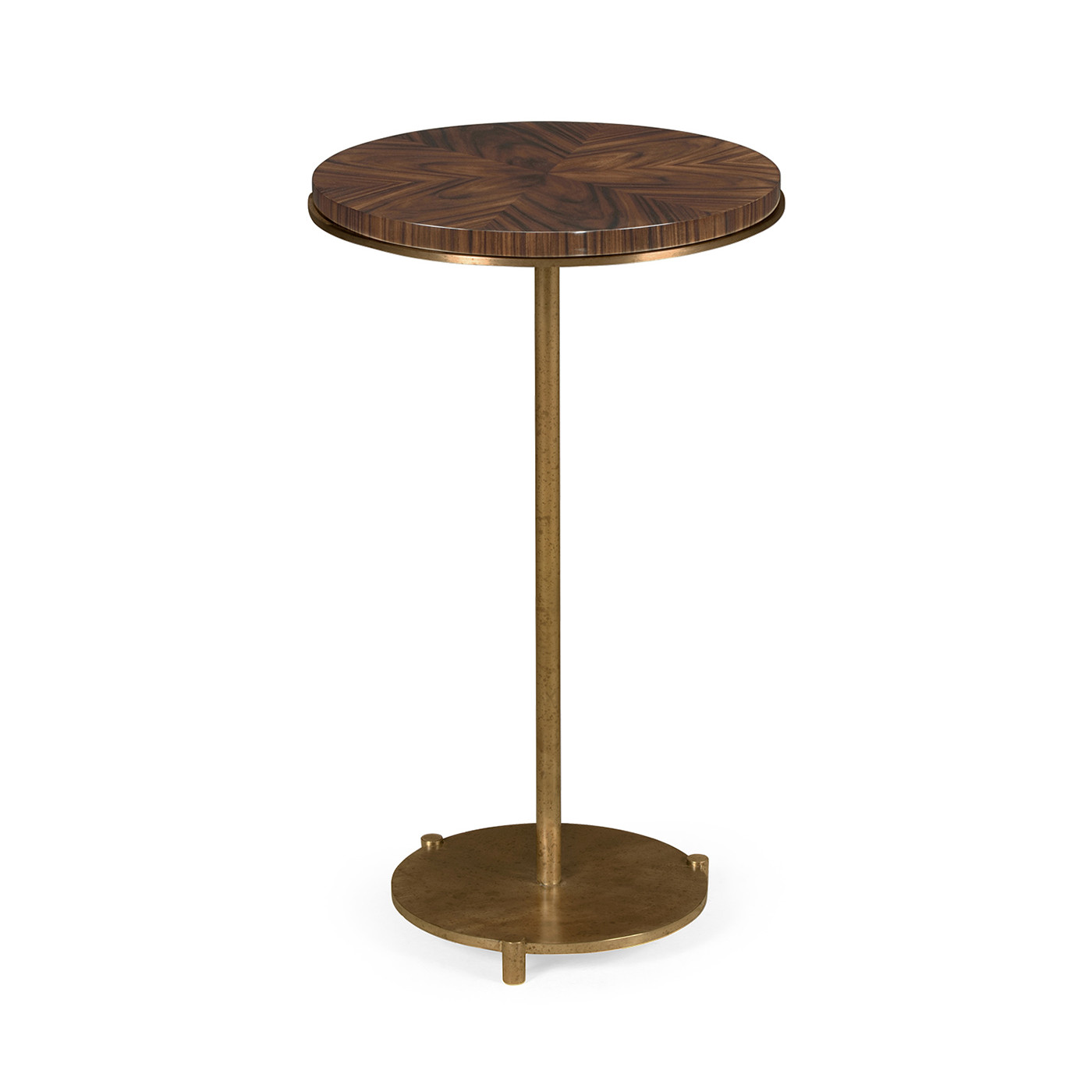 Small Round Dark Santos & Brass Wine table
