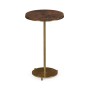 Small Round Dark Santos & Brass Wine table