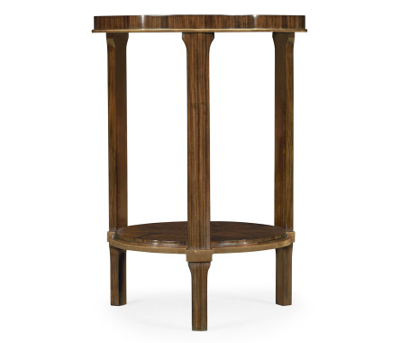 Small Round Dark Santos End Table