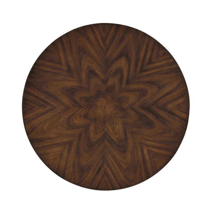 Small Round Dark Santos End Table