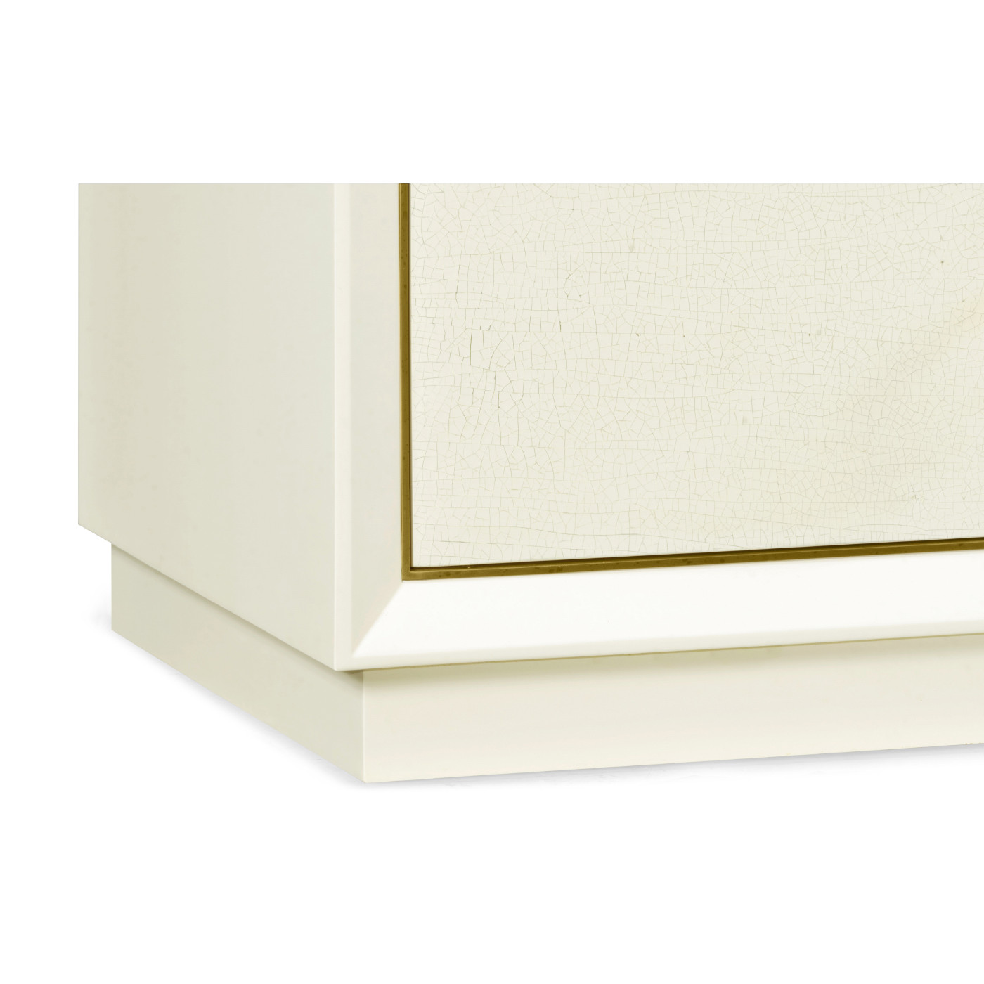 Small Ivory & Crackle Ceramic Lacquered Chest of Drawers