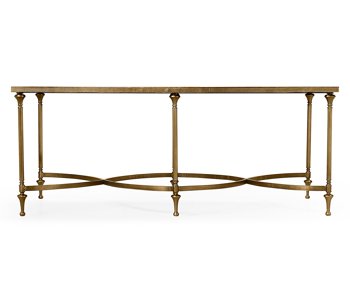 Rectangular Dark Santos & Brass Coffee Table