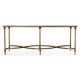 Rectangular Dark Santos & Brass Coffee Table