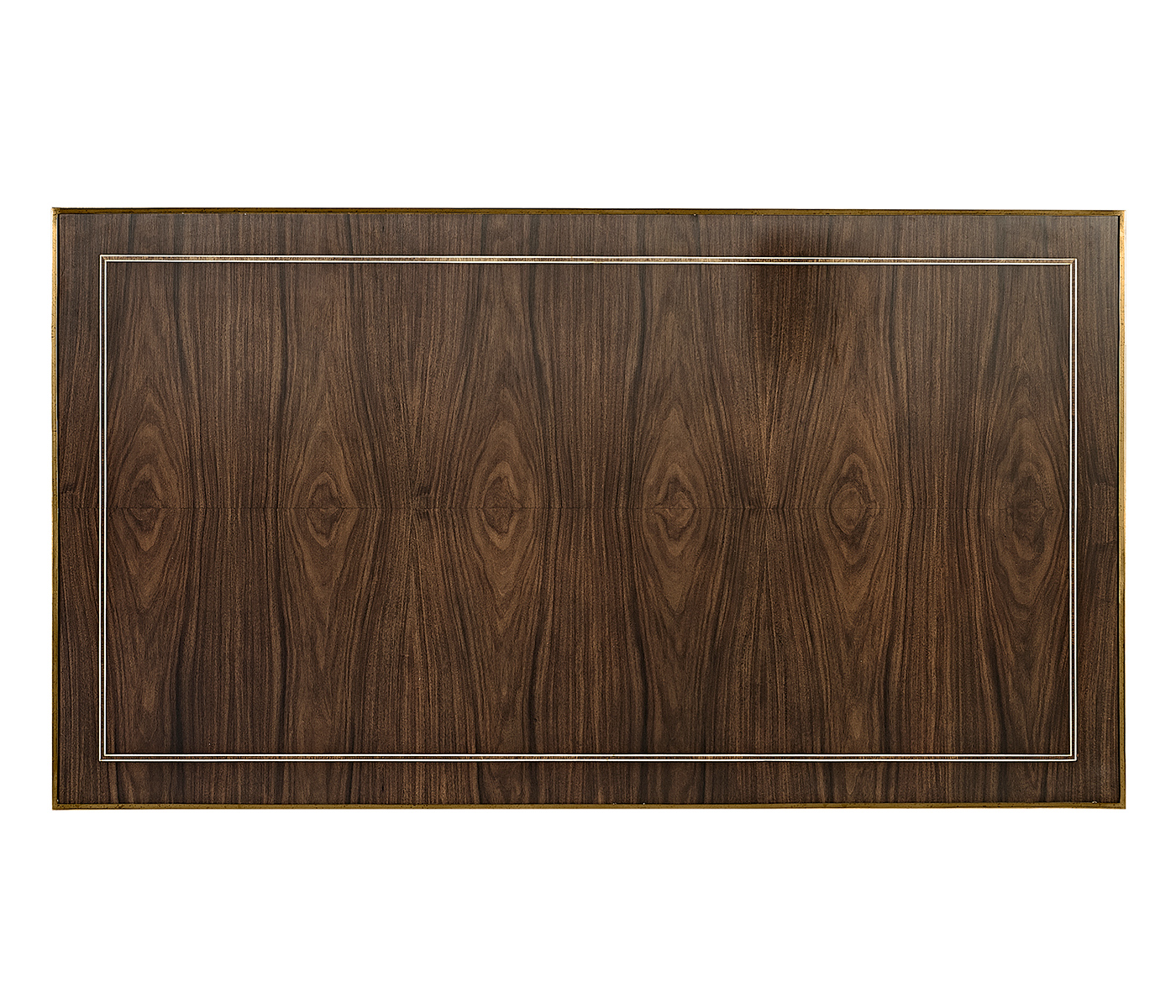 Rectangular Dark Santos & Brass Coffee Table