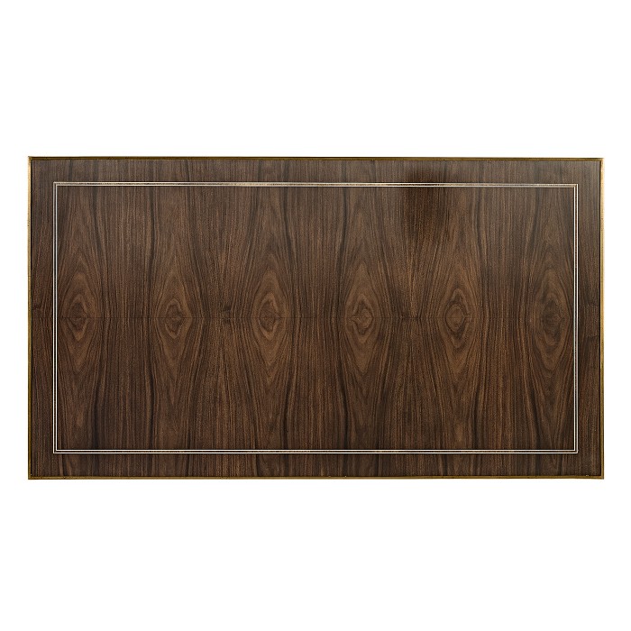 Rectangular Dark Santos & Brass Coffee Table