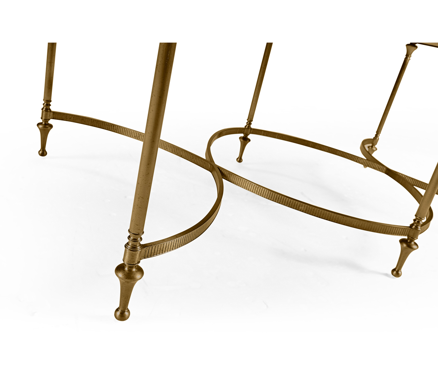Rectangular Dark Santos & Brass Coffee Table
