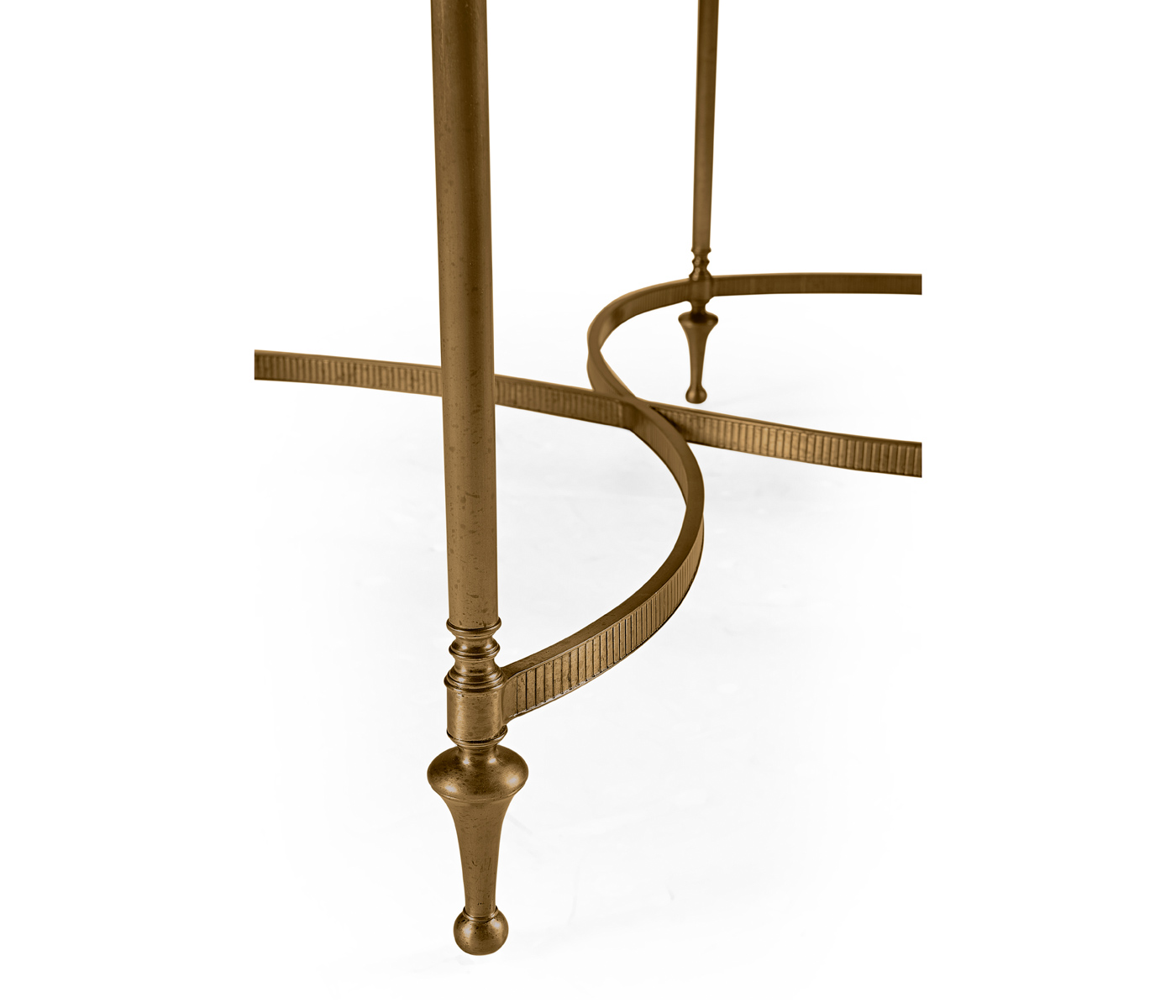 Rectangular Dark Santos & Brass Coffee Table