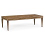 Long Rectangular Tobacco Walnut & Marquetry Coffee Table